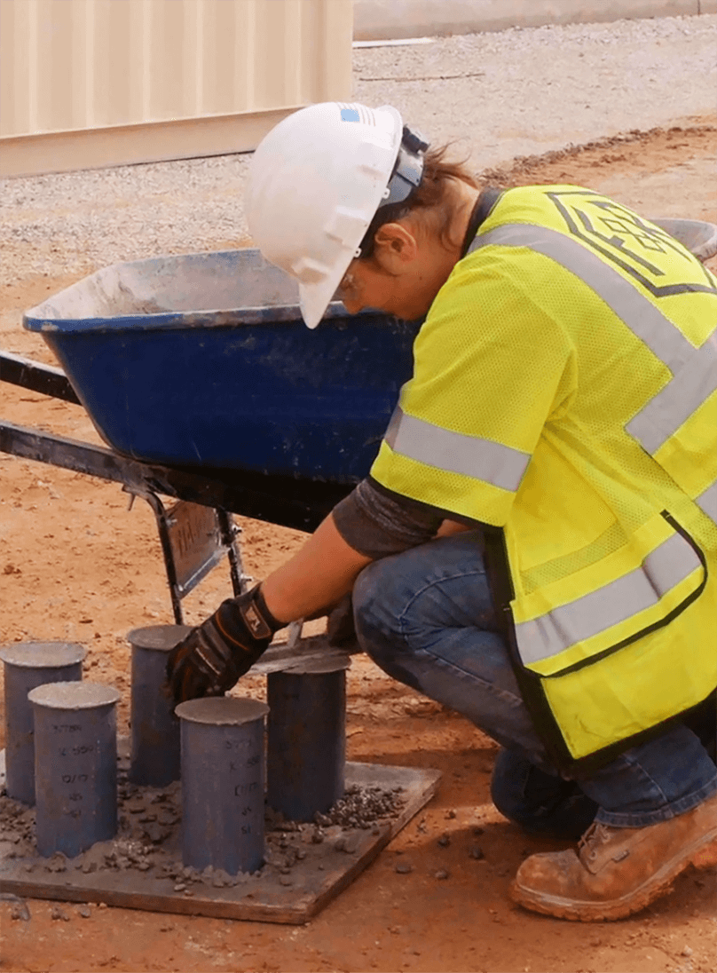 CMT and Special Inspections Services - preparing concrete cylinders