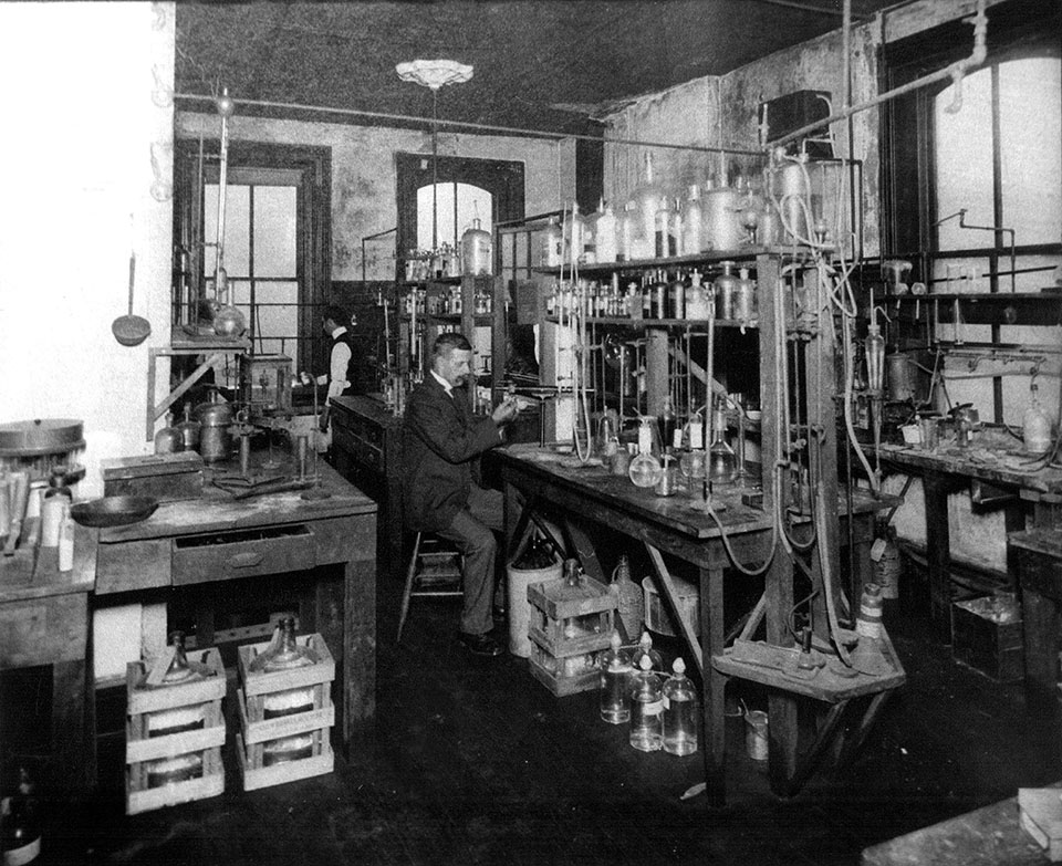 Our founder, Dr. Henry Froehling, pictured in his lab