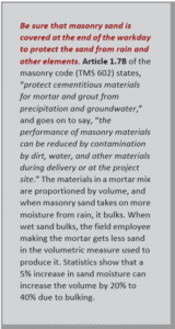 cover masonry sand