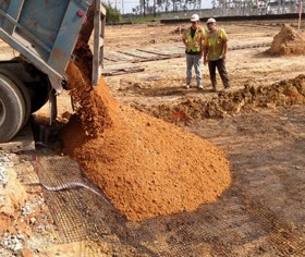Soil on construction site