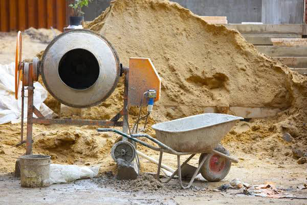 Mortar mixer and sand